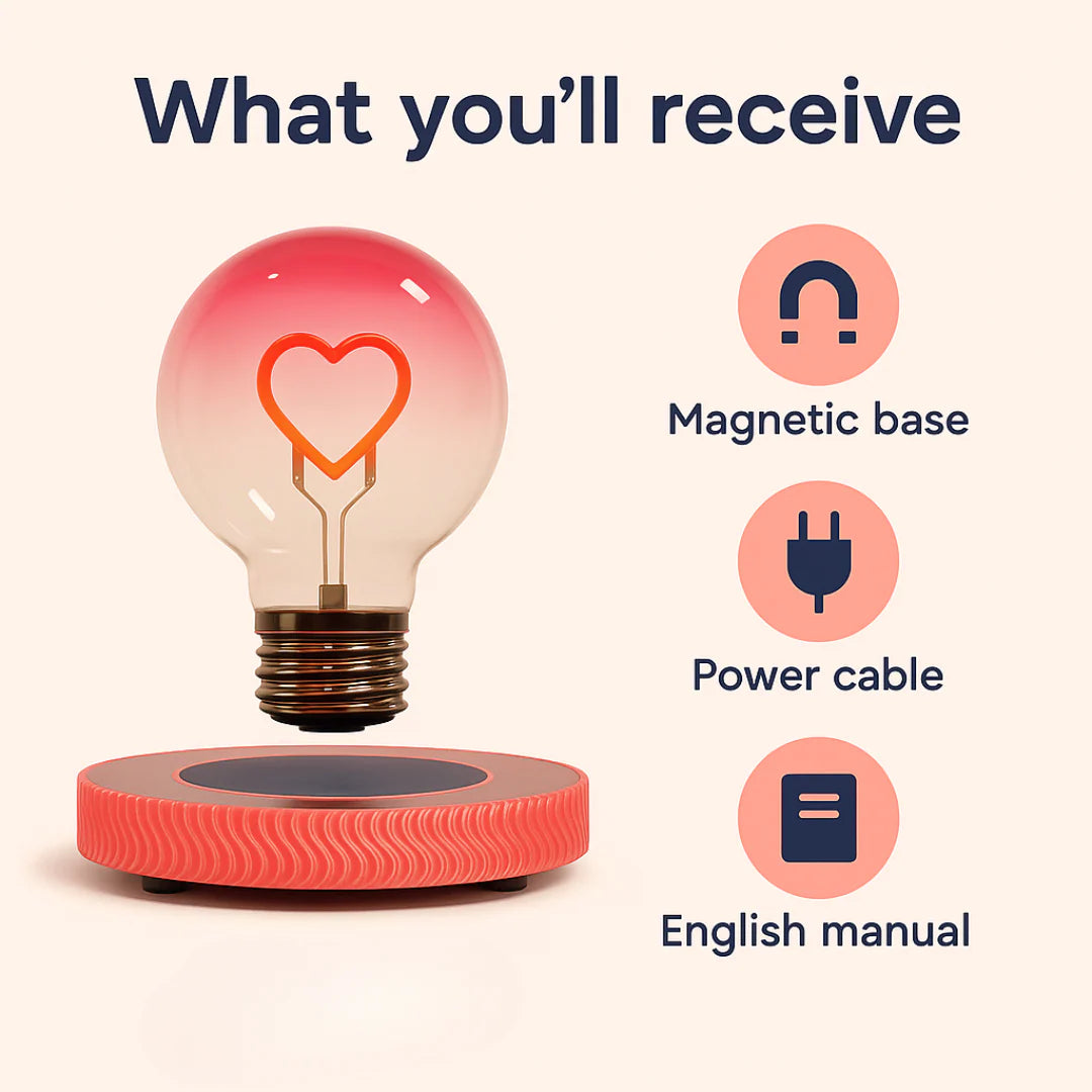 mrpumpkinligh Heart – Levitating Lamp with Heart Glow