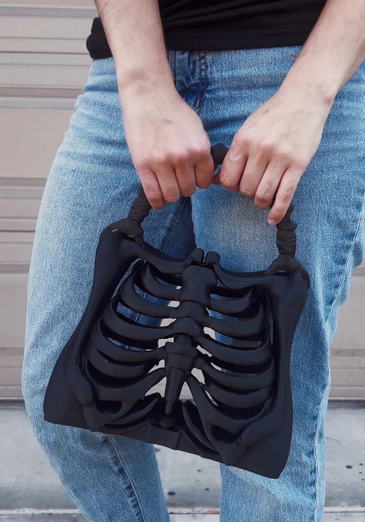 Halloween Gothic Skeleton Ribcage Handbag