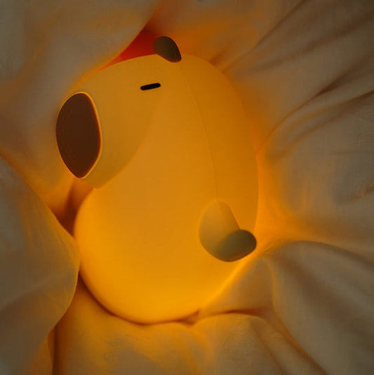 Squishy Silicone Playful Capybara LED Night Light - Perfect Gift for Kids and Girls