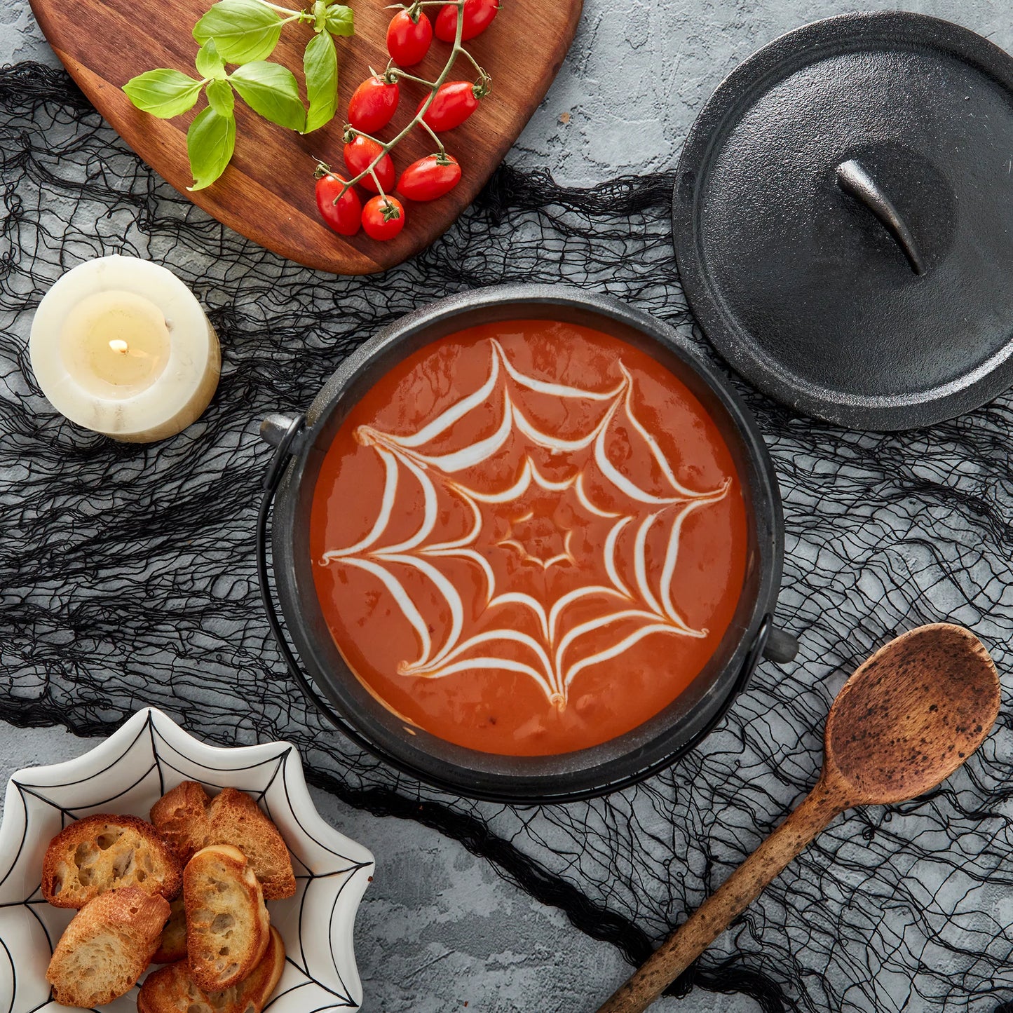 Halloween witch cast iron cauldron