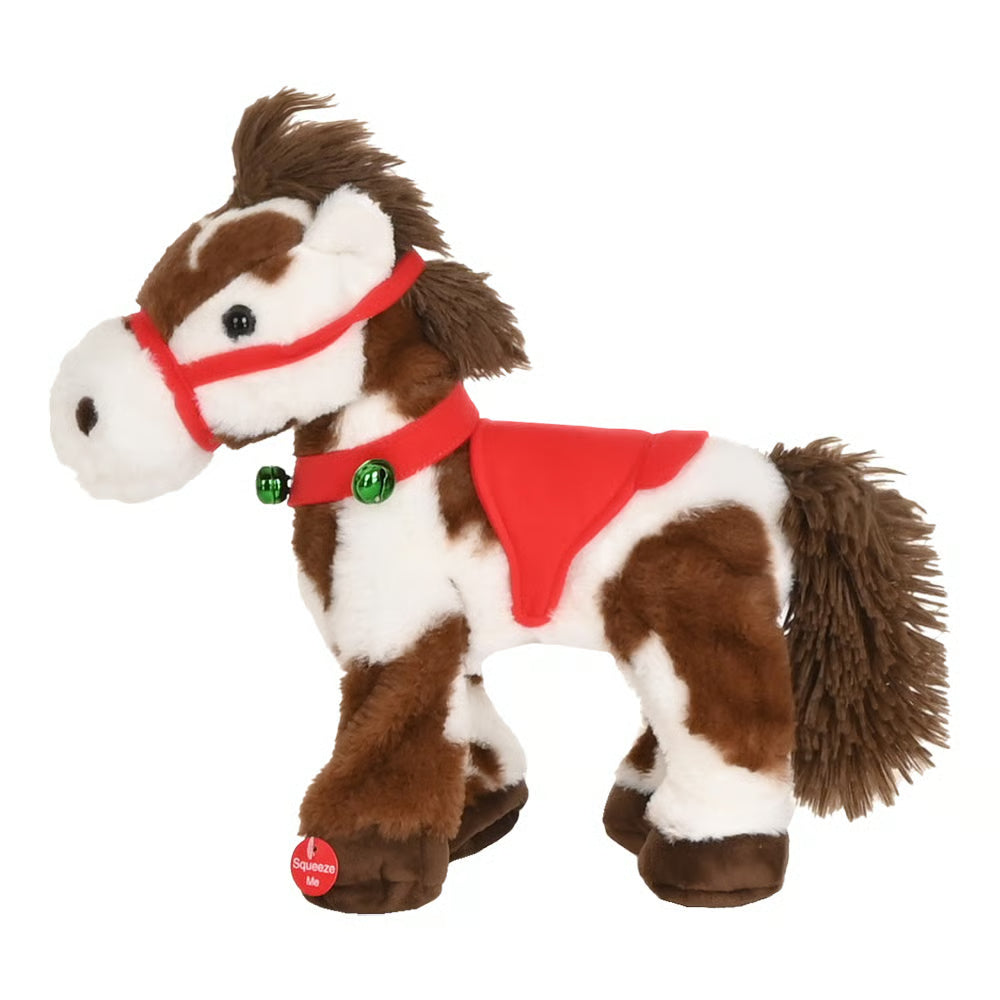 Spotted Electric Plush Horse