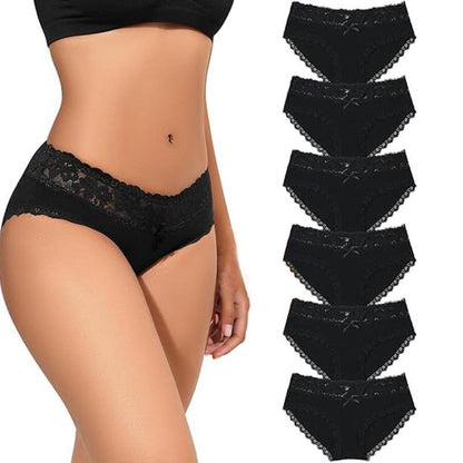 Women's upgraded pure cotton lace panties