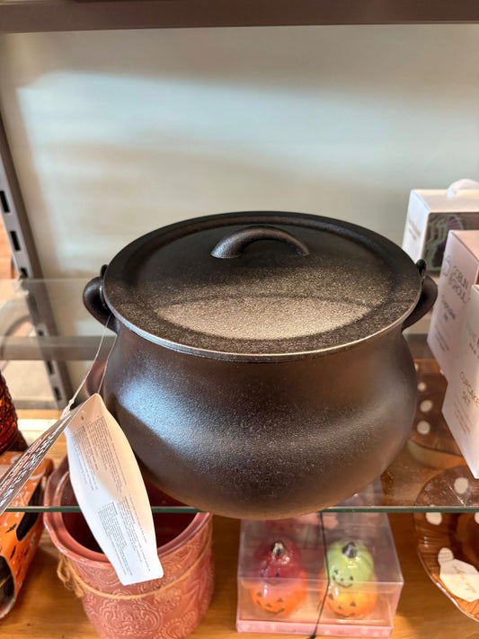 Halloween witch cast iron cauldron