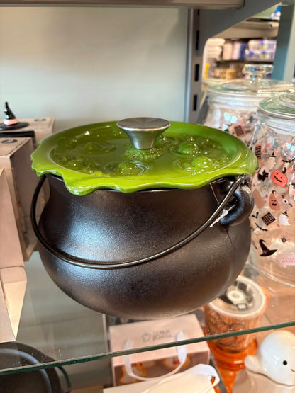 Halloween witch cast iron cauldron