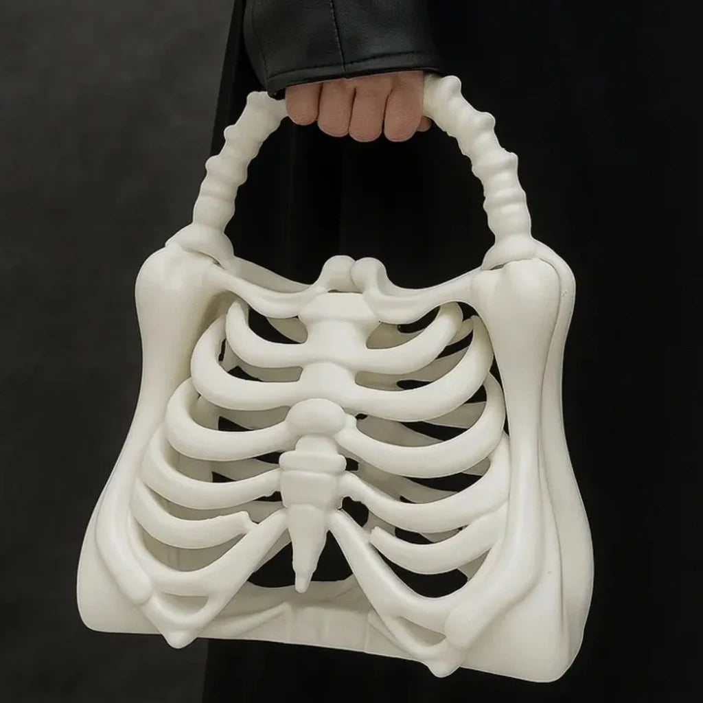 Halloween Gothic Skeleton Ribcage Handbag
