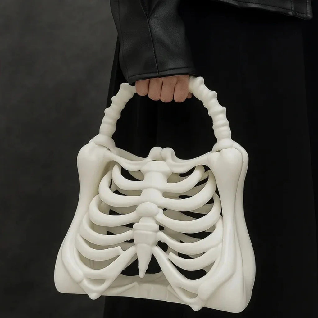 Halloween Gothic Skeleton Ribcage Handbag