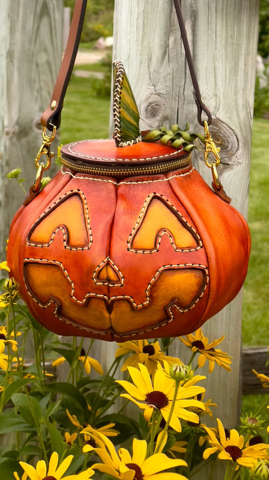 🎃Halloween Handmade Leather Pumpkin Bag