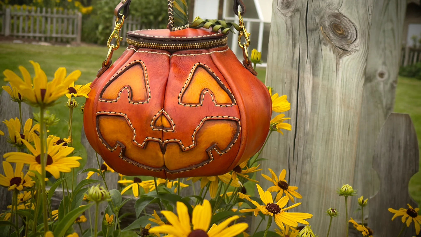 🎃Halloween Handmade Leather Pumpkin Bag