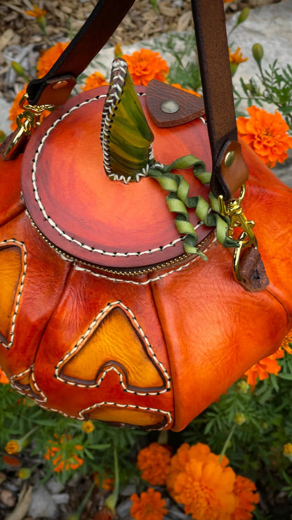 🎃Halloween Handmade Leather Pumpkin Bag