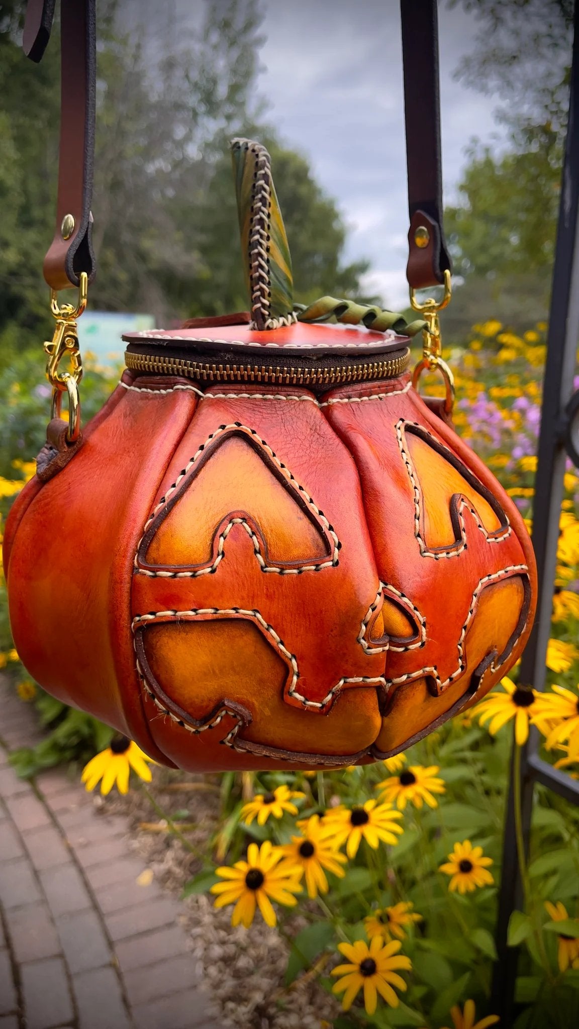 🎃Halloween Handmade Leather Pumpkin Bag