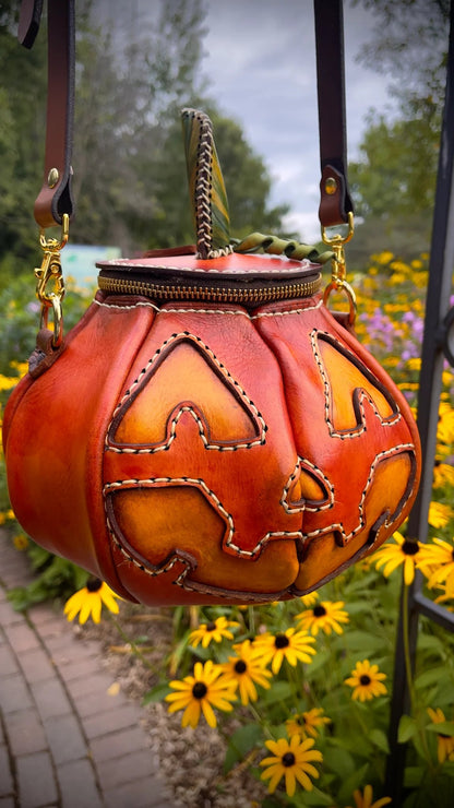 🎃Halloween Handmade Leather Pumpkin Bag