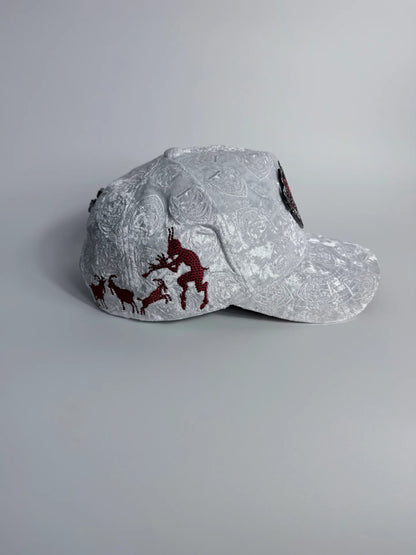 White velvet baseball cap