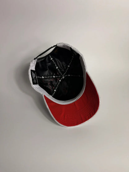 White velvet baseball cap