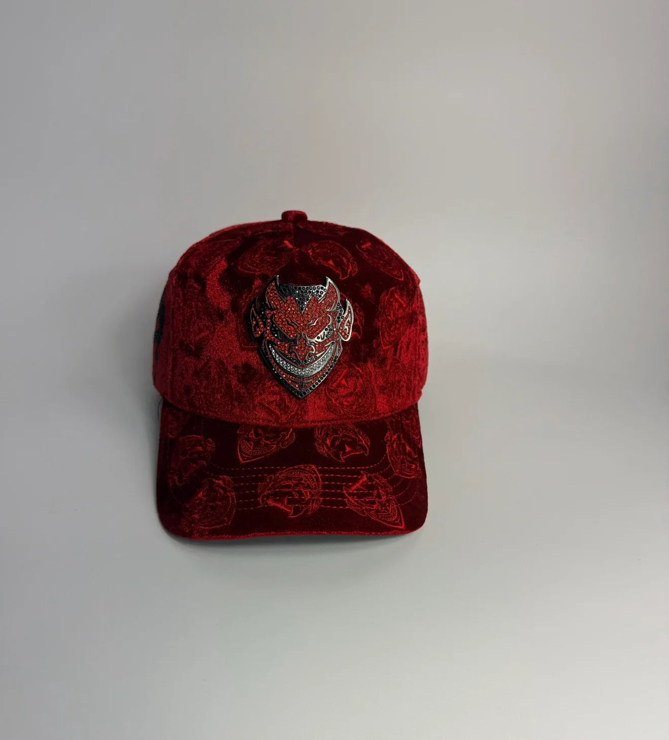 Red velvet baseball cap