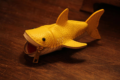 Handmade Leather Shark Coin Purse