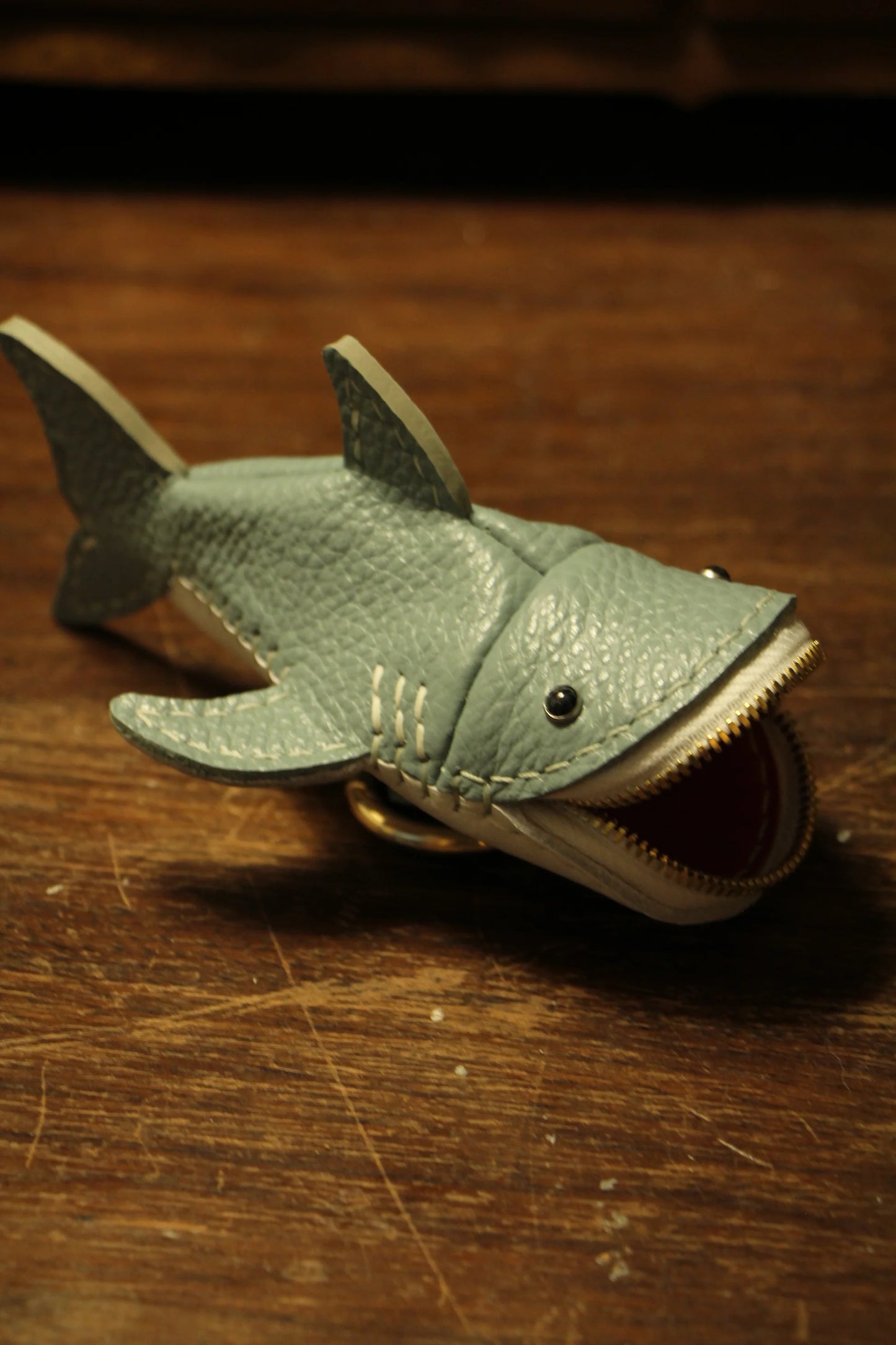 Handmade Leather Shark Coin Purse