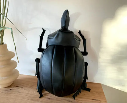 Handmade Rhinoceros Beetle Leather Backpack