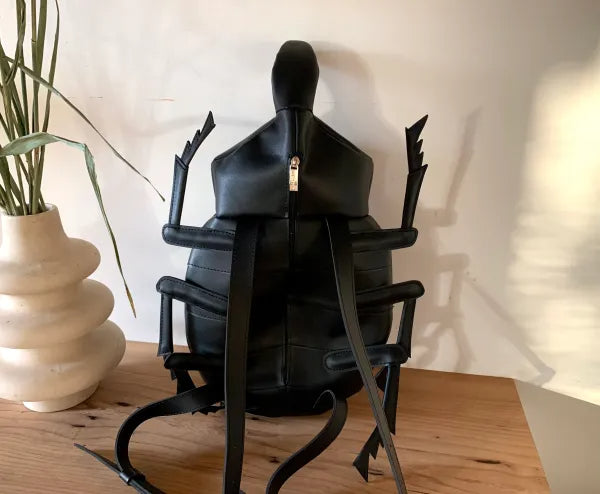 Handmade Rhinoceros Beetle Leather Backpack