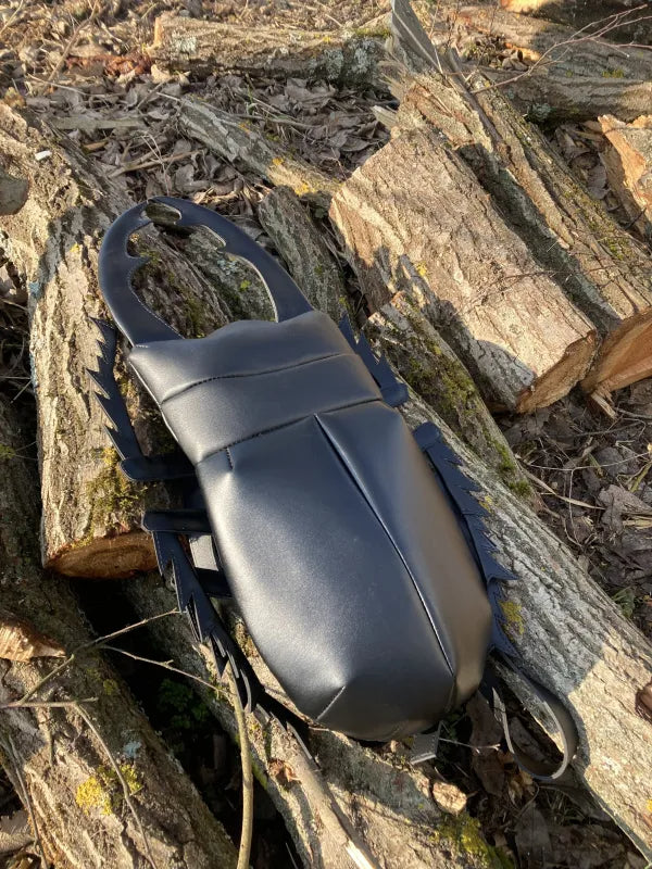 Handmade Stag Beetle Leather Backpack