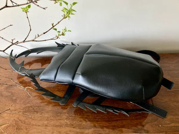 Handmade Stag Beetle Leather Backpack