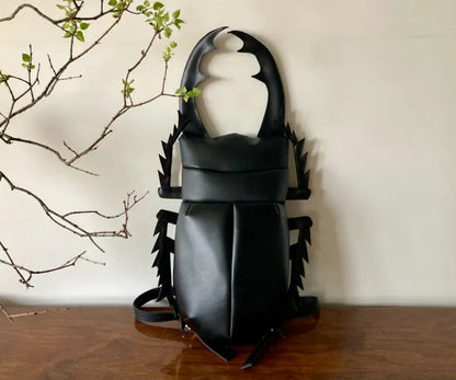 Handmade Stag Beetle Leather Backpack