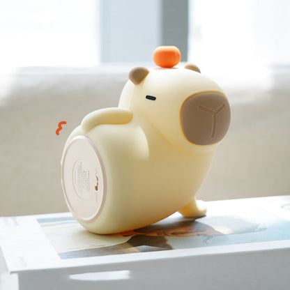 Squishy Silicone Playful Capybara LED Night Light - Perfect Gift for Kids and Girls