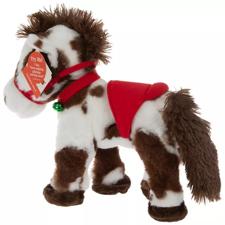 Spotted Electric Plush Horse