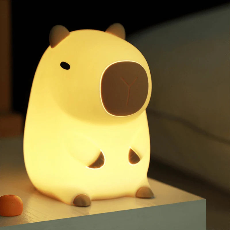 2025 Capybara Squishy Silicone Night Light - Perfect Gift for Kids and Girls