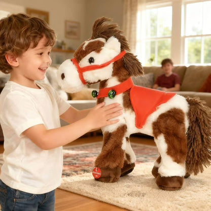 Spotted Electric Plush Horse