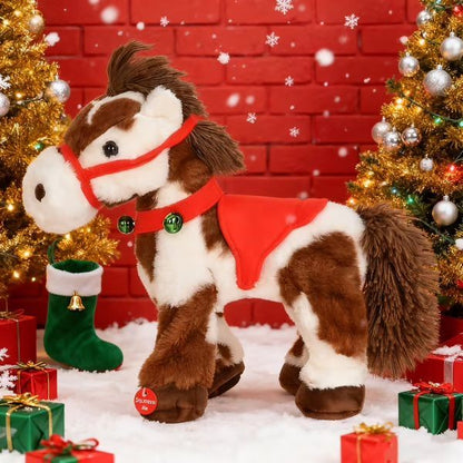 Spotted Electric Plush Horse