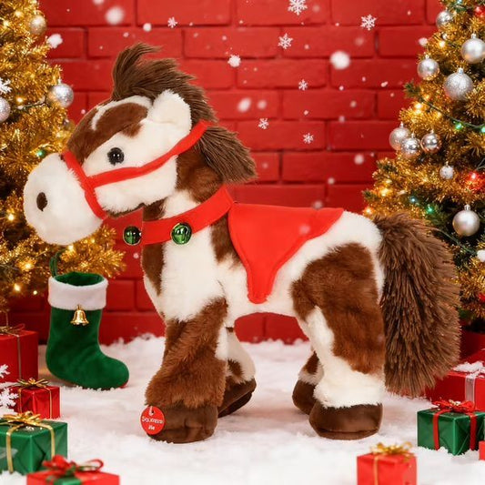 Spotted Electric Plush Horse