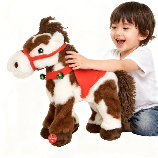 Spotted Electric Plush Horse