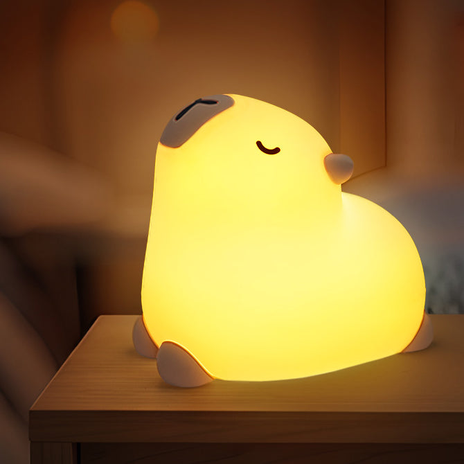 Squishy Silicone Yoga Capybara LED Night Light - Perfect Gift for Kids and Girls $ 32.99