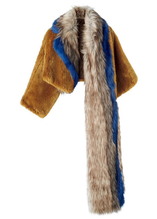 Stylish Faux Fur Cape Jacket