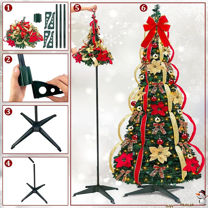 2025 Pop-Up Red Christmas Tree (Free Storage Bag)