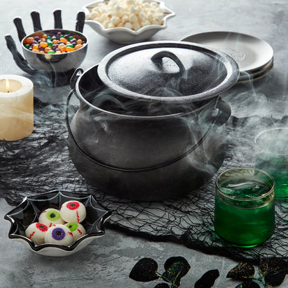 Halloween witch cast iron cauldron