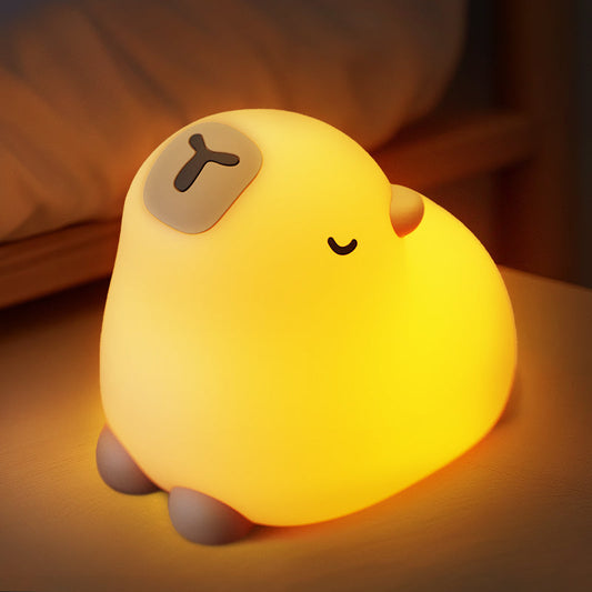 Squishy Silicone Yoga Capybara LED Night Light - Perfect Gift for Kids and Girls $ 32.99